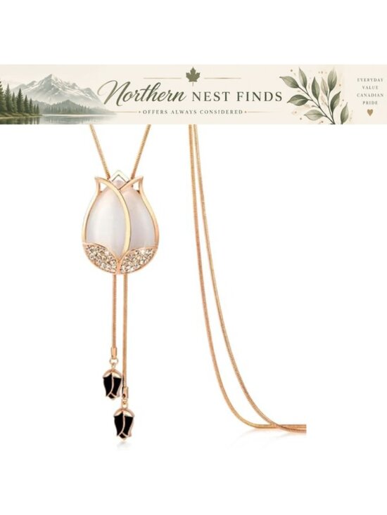 Jewelry - Triple Layer Pendant Necklace Long Sweater Chain Alloy Crystal Boho